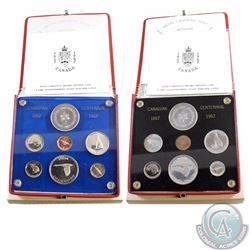 1867-1967 Canada 6-Coin Medallion Specimen Set in Red Display Case with COA.