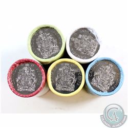 2013, 2014, 2015, 2016 & 2017 Canada Special Wrapped 50-cent Original Rolls. 5pcs