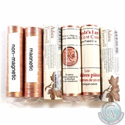 2012 Canada Magnetic & Non-Magnetic 1-cent Original Rolls. You will receive 2x Non-Magnetic RCM Spec