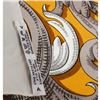 Image 3 : Hermes Gold Multicolor Silk Le Mors "A La Conetable" Scarf 90
