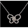 0.50 ctw Diamond Necklace - 14KT White Gold