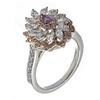 Image 2 : 0.19 ctw Fancy Pink Diamond Ring - 18KT Two-Tone Gold