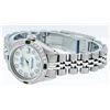 Image 6 : Rolex Ladies Stainless Steel Blue MOP Diamond & Emerald Datejust Wristwatch