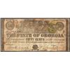 Image 1 : 1863 Fifty Cents The State of Georgia Milledgeville Obsolete Note