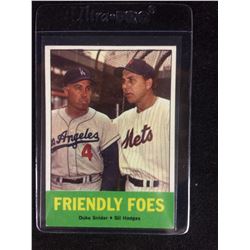 1963 Topps #68 Friendly Foes Snider/ Hodges