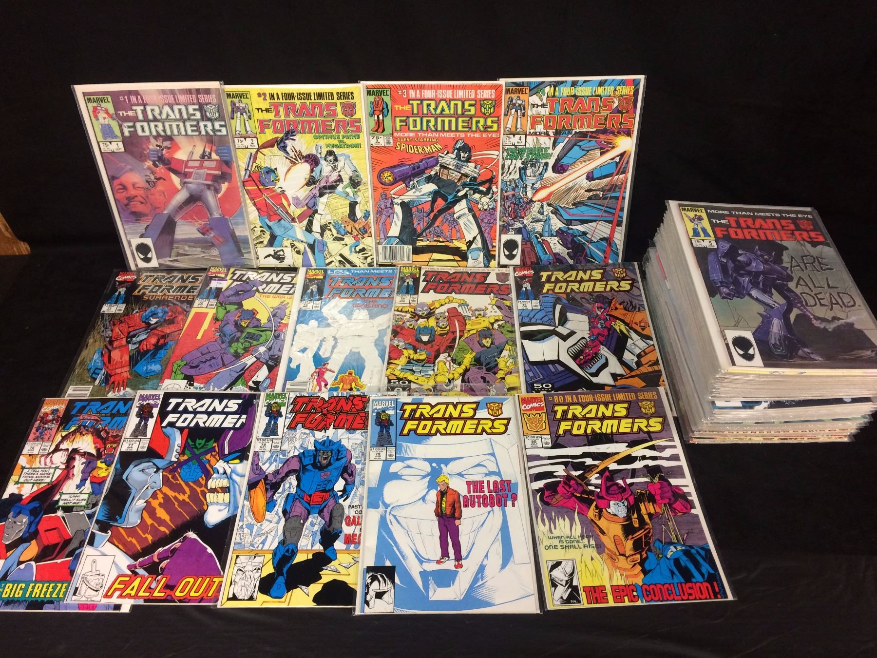 TRANSFORMERS COMIC BOOK LOT SET, 80 BOOKS)