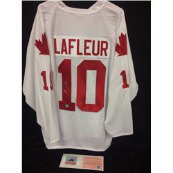 GUY LAFLEUR SIGNED TEAM CANADA JERSEY W/ AJ  COA