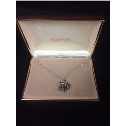 925 SILVER NECKLACE W/ FISH PENDANT