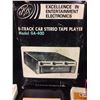Image 2 : VINTAGE AGS 8-TRACK CAR STEREO TAPE PLAYER MODEL GA-400 (W/ BOX) & CASSETTES