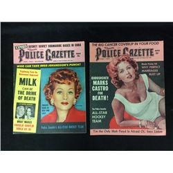 THE NATIONAL POLICE GAZETTE MAGAZINE LOT (LUCILLE BALL, RHONDA FLEMING COVERS)