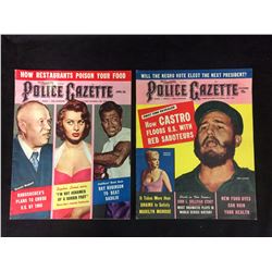 THE NATIONAL POLICE GAZETTE MAGAZINE LOT (CASTRO, SECRET REPORT COVERS)