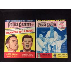 THE NATIONAL POLICE GAZETTE MAGAZINE LOT (NIXON/ KENNEDY, FLOYD PATTERSON COVERS)