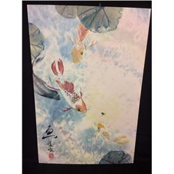 CANVAS ART PIECE (APPROX 24" X 48") BY M. KLARE
