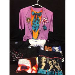 MIXED T SHIRT LOT (JOKER, CROSBY STILLS & NASH, BRYAN ADAMS, LOLLAPALOOZA & MORE...)