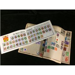 2 BOOKS OF OLD STAMPS INCLUDING UNCUT SHEETS