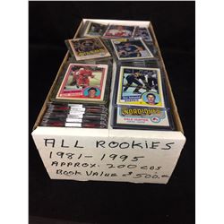 1981-1995 HOCKEY ROOKIE CARD LOT (APPROX 200 CARDS)