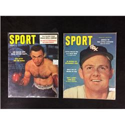 1950'S "SPORT" MAGAZINE LOT (BASILIO, FOX COVERS)