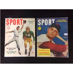 1950'S "SPORT" MAGAZINE LOT (RIZZUTO, KLUSZEWSKI COVERS)