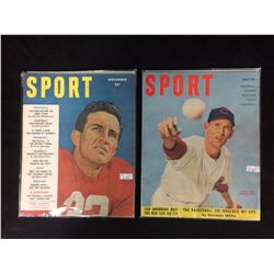 1950'S "SPORT" MAGAZINE LOT (AGGANIS, BLACKWELL COVERS)