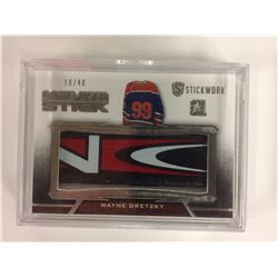 WAYNE GRETZKY GAME USED STICK (STICKWORK) 18/40