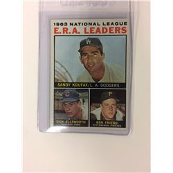 1964 Topps - #1 (1963) N.L. ERA Leaders - Sandy Koufax
