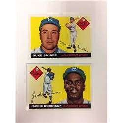 1955 Topps #210 Duke Snider & JACKIE ROBINSON 1955 TOPPS