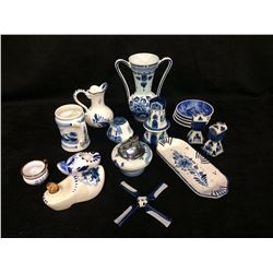 Vintage Handpainted Delft Blau Porcelain Lot
