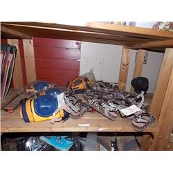 LOT OF NEW SANDLES & KNEE PAD SETS  - CHILD'S