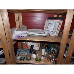 SHELF OF  COLLECTABLES - 2 SHELVES TTL