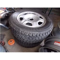 TIRES - LIKE NEW - 225/60R16 - WITH RIMS - 2 X BID