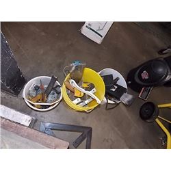 BUCKET OF NAILS, DRILL & MORE