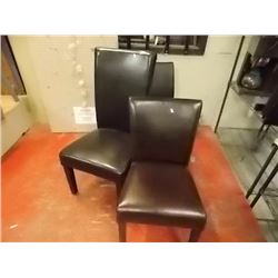 SIDE CHAIRS - LEATHER - 3 TTL