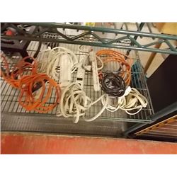 LOT OF POWER CORDS AND EXTENTION CORDS