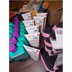 LOT OF KID'S SUNSCREEN - 60SPF - ALL 7 TTL - WHITE TUBE