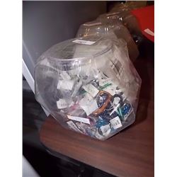 BIN OF ALUMINUM CARABEENER KEY CHAINS