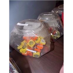 BIN OF NEW 3' TAPE MEASURES