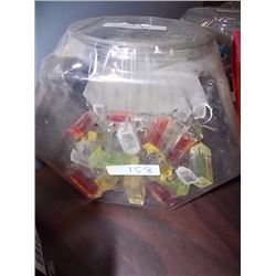 BIN OF NEW LEVEL KEY CHAINS