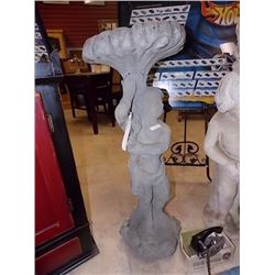 CONCRETE  - FOUNTAIN - LADY - ~40" TALL - no pump