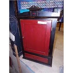 VINTAGE RUSTIC HAND PAINTED WALL CABINET