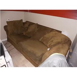 CHESTERIELD - WITH ROLLED ARMS - AND THROW CUSIONS