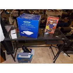 HALL TABLE / DESK - METAL & GLASS