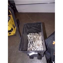 BATTERY CASE & LOT OF BUNGY CORDS