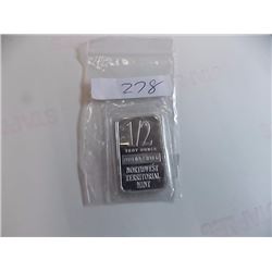 SILVER BAR - 1/2 OUNCE .999 FINE SILVER - NWT MINT