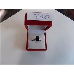 RING - STERLING SILVER - DEEP RED