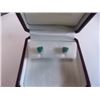 Image 2 : EARRINGS - 1.8CTW HEART FACETED EMERALDS IN STERLING SILVER SETTING - INCLUDES CERTIFICATE $275