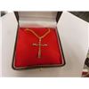 Image 1 : NECKLACE - GOLD COLOR CROSS