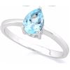 Image 1 : RING - 1/2 CTW PEAR FACETED BABY SWISS BLUE TOPAZ IN 925 STERLING SILVER SETTING - RETAIL ESTIMATE $