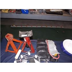 EXERCISE EQUIPMENT & 2 JACK STANDS