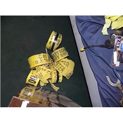 LOT OF CAUTION TAPE - CLOTH TEXTURE - 7 ROLLS TTL