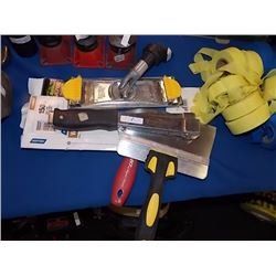 LOT OF ASSORTED DRYWALL STUFF & HAMMER STAPLER